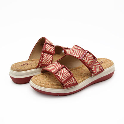 Jambu Trusted - Women Kona Red/Cream Raffia