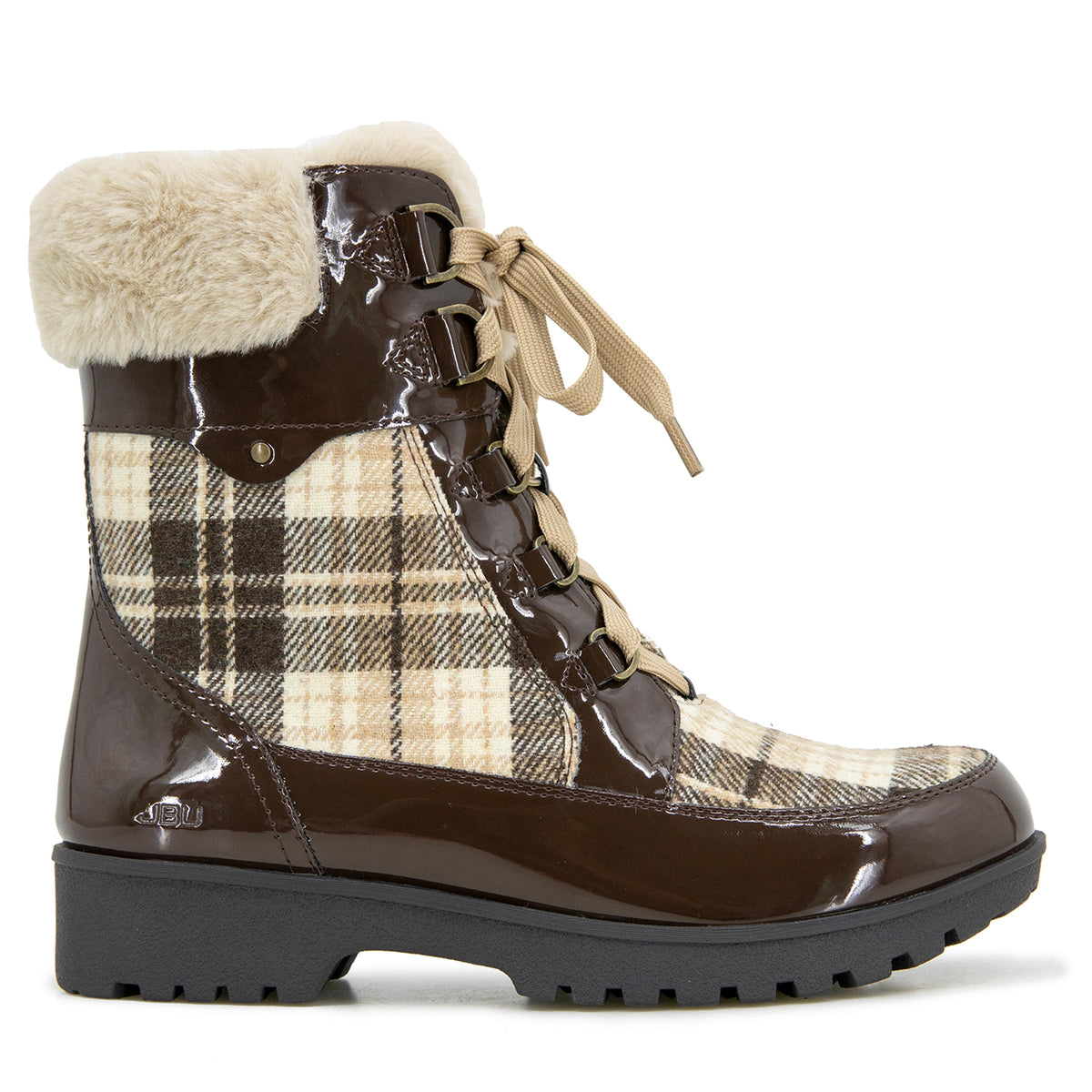 Jambu Recommended - Women Antonio Waterproof Brown/Patent Plaid