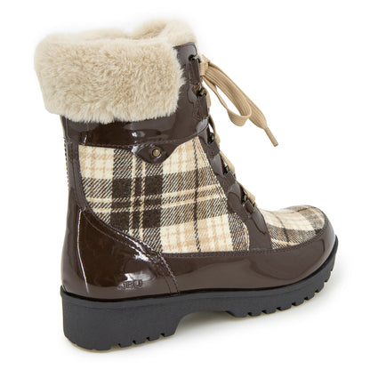 Jambu Recommended - Women Antonio Waterproof Brown/Patent Plaid