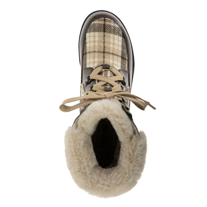 Jambu Recommended - Women Antonio Waterproof Brown/Patent Plaid